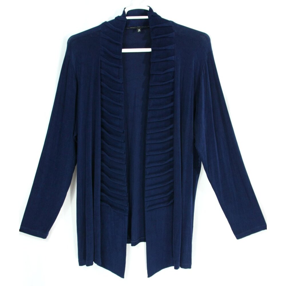 Affinty for Knits Open Front Pinch Pleat Jersey Cardigan Jacket Shawl Wrap 3XL